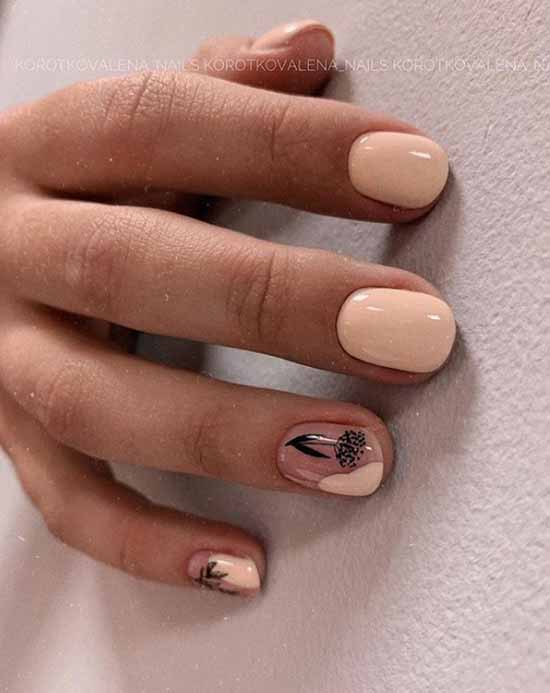 Nude nail design: 100 beautiful photo-novelties of manicure