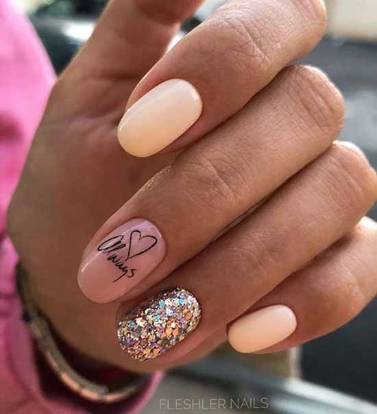 Nude nail design: 100 beautiful photo-novelties of manicure