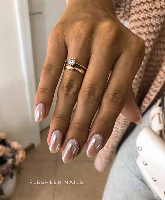 Nude nail design: 100 beautiful photo-novelties of manicure