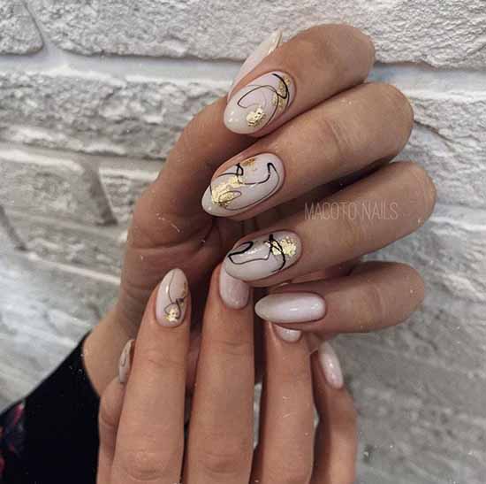 Nude nail design: 100 beautiful photo-novelties of manicure