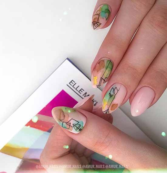 Nude nail design: 100 beautiful photo-novelties of manicure