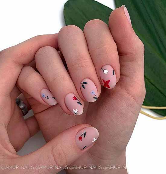 Nude nail design: 100 beautiful photo-novelties of manicure