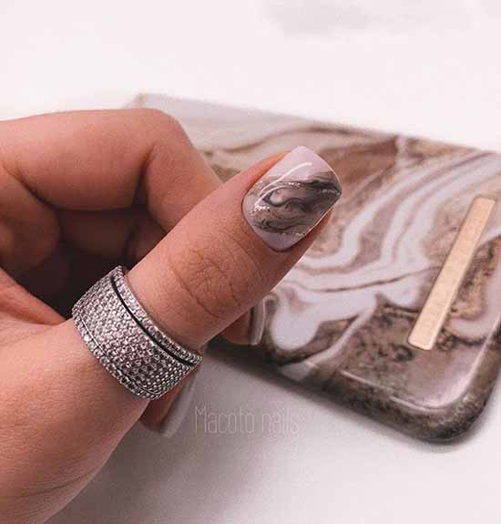 Nude nail design: 100 beautiful photo-novelties of manicure