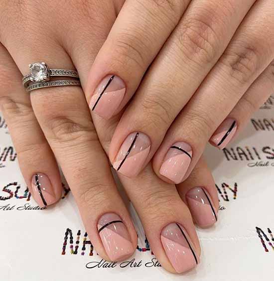 Nude nail design: 100 beautiful photo-novelties of manicure