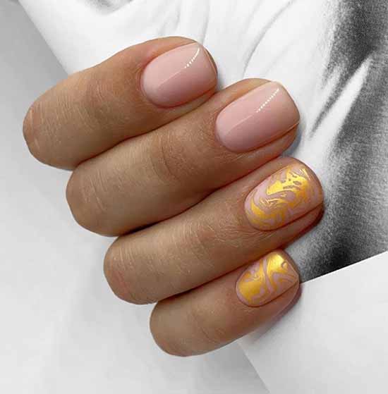 Nude nail design: 100 beautiful photo-novelties of manicure