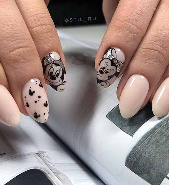 Nude nail design: 100 beautiful photo-novelties of manicure