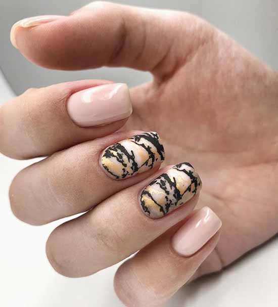 Nude nail design: 100 beautiful photo-novelties of manicure