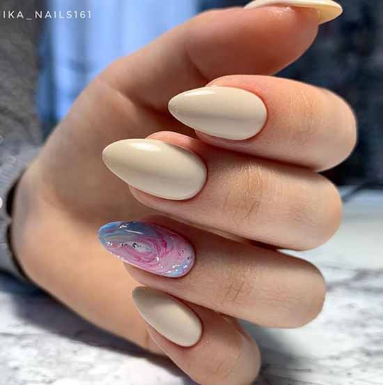 Nude nail design: 100 beautiful photo-novelties of manicure