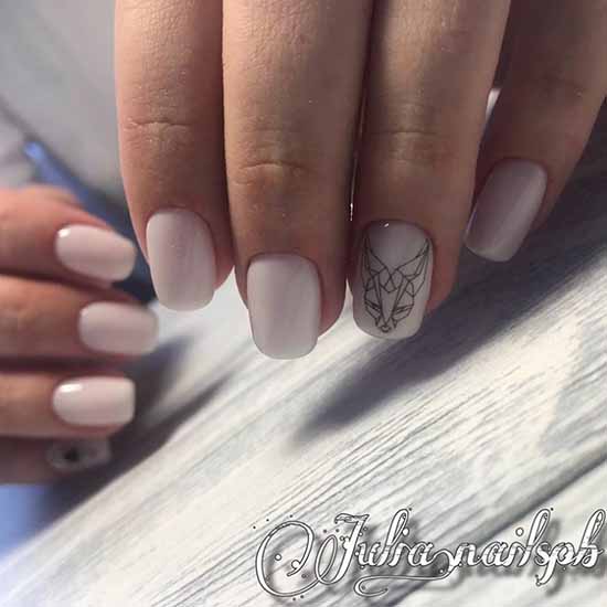 Nude nail design: 100 beautiful photo-novelties of manicure