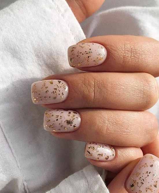 Nude nail design: 100 beautiful photo-novelties of manicure