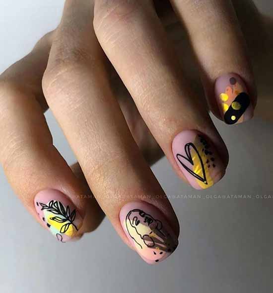 Nude nail design: 100 beautiful photo-novelties of manicure