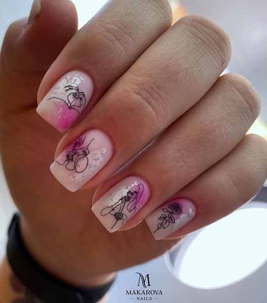 Nude nail design: 100 beautiful photo-novelties of manicure