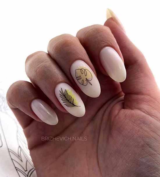 Nude nail design: 100 beautiful photo-novelties of manicure