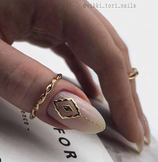 Nude nail design: 100 beautiful photo-novelties of manicure