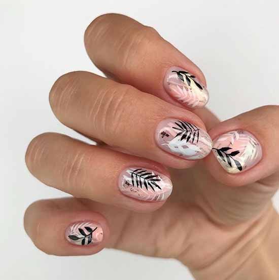 Nude nail design: 100 beautiful photo-novelties of manicure