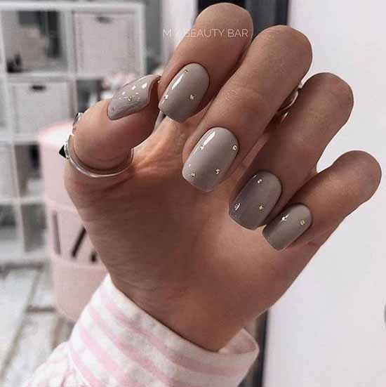 Nude nail design: 100 beautiful photo-novelties of manicure