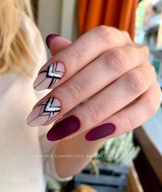 Nail design with stripes: 100 photos, new manicure ideas