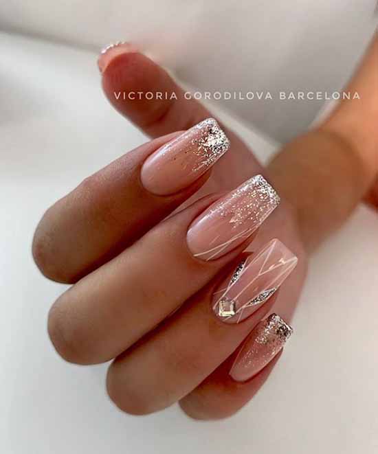 Nail design with stripes: 100 photos, new manicure ideas