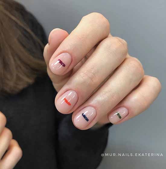 Nail design with stripes: 100 photos, new manicure ideas