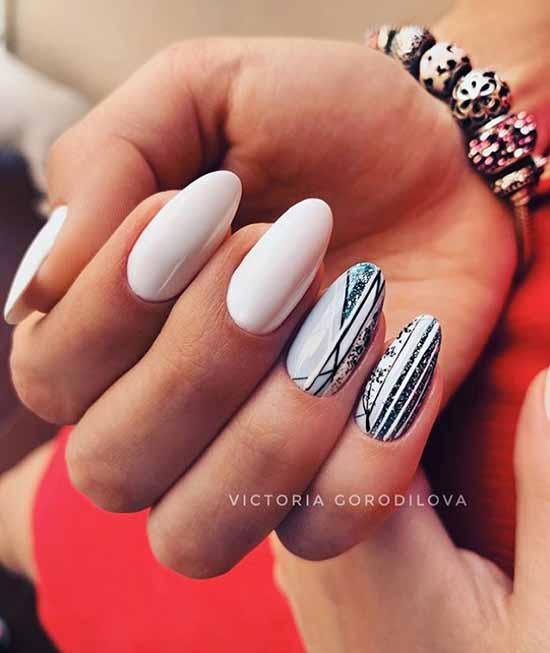 Nail design with stripes: 100 photos, new manicure ideas