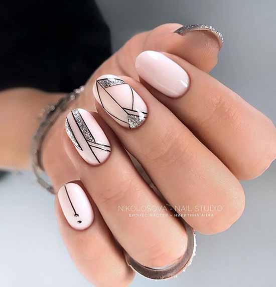 Nail design with stripes: 100 photos, new manicure ideas