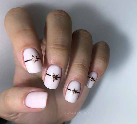 Nail design with stripes: 100 photos, new manicure ideas