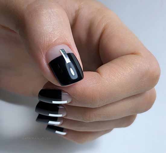 Nail design with stripes: 100 photos, new manicure ideas