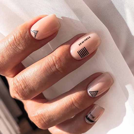 Nail design with stripes: 100 photos, new manicure ideas