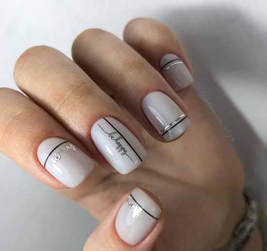 Nail design with stripes: 100 photos, new manicure ideas