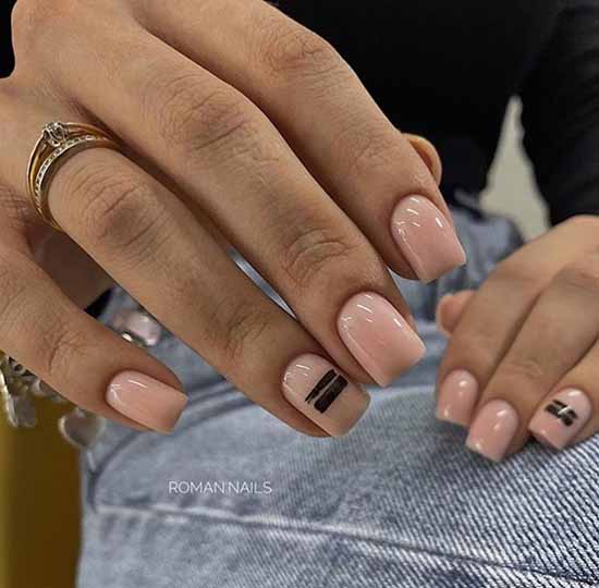 Nail design with stripes: 100 photos, new manicure ideas