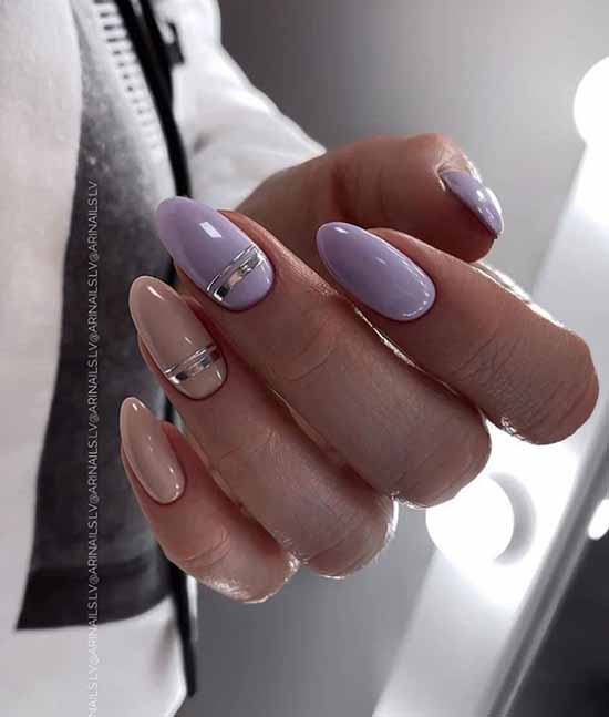 Nail design with stripes: 100 photos, new manicure ideas