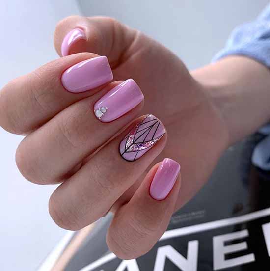 Nail design with stripes: 100 photos, new manicure ideas