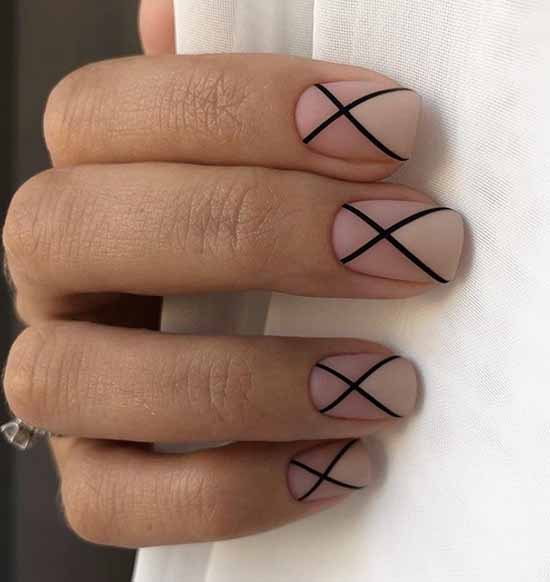 Nail design with stripes: 100 photos, new manicure ideas