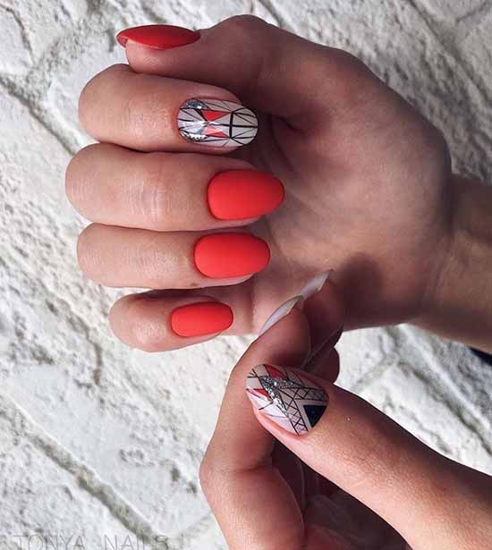 Nail design with stripes: 100 photos, new manicure ideas