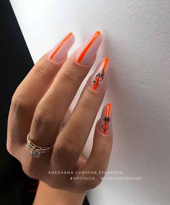 Nail design with stripes: 100 photos, new manicure ideas