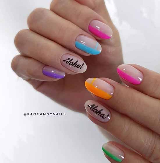 Nail design with stripes: 100 photos, new manicure ideas