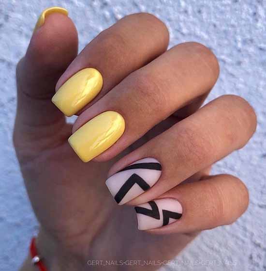 Nail design with stripes: 100 photos, new manicure ideas