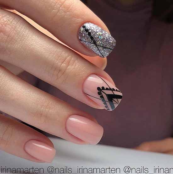 Nail design with stripes: 100 photos, new manicure ideas