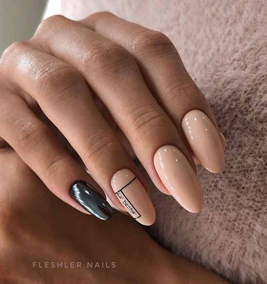 Nail design with stripes: 100 photos, new manicure ideas