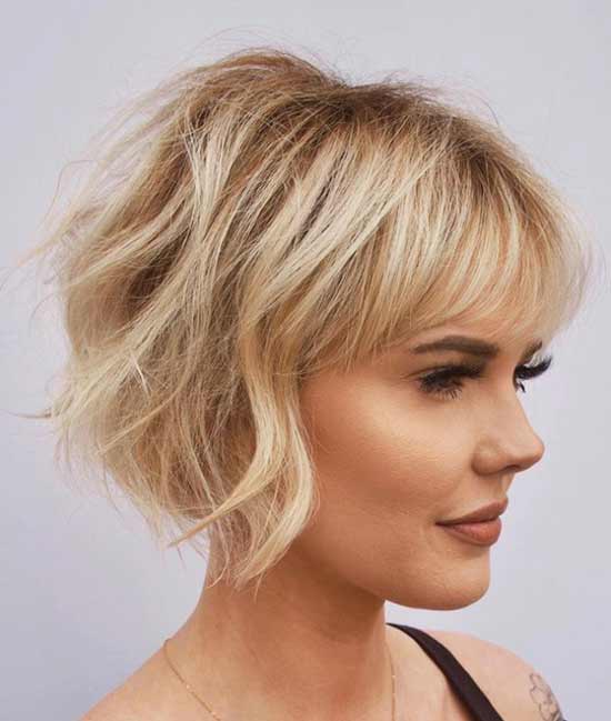 Short bob with bangs