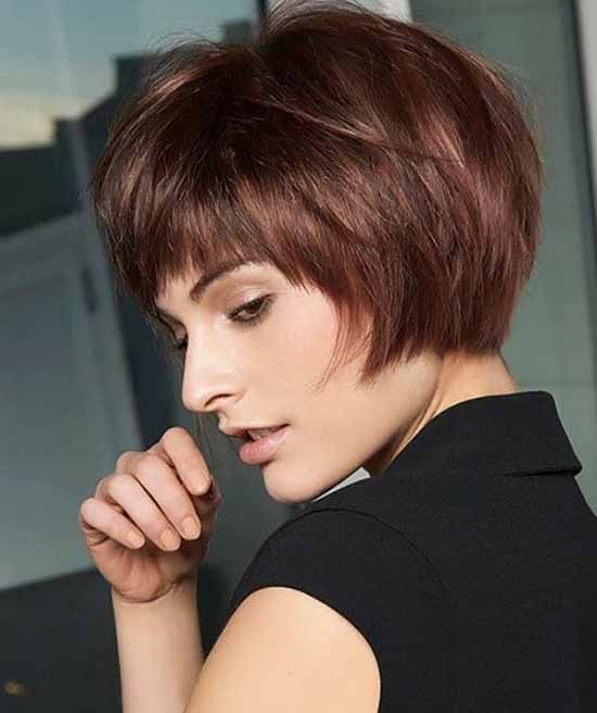 Short haircuts with bangs: photos, top types and shapes