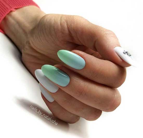 Manicure ombre-gradient without pattern photo