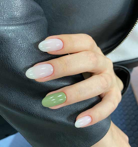 Manicure for long nails without a pattern