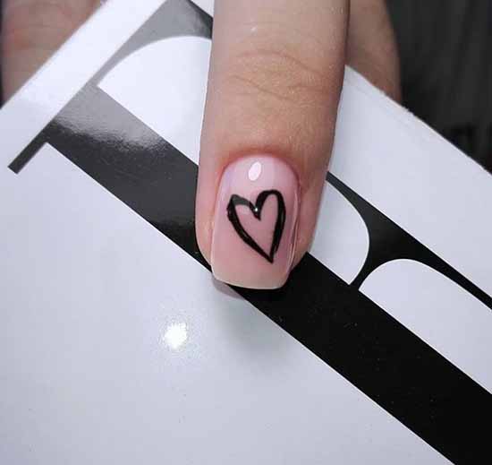 Manicure beige with black: 105 photos with the most beautiful design