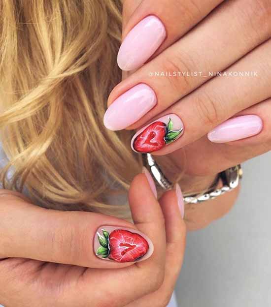 Manicure with fruits 2021: photo novelties of nail design