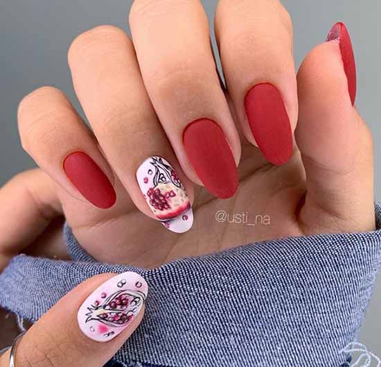 Manicure with fruits 2021: photo novelties of nail design