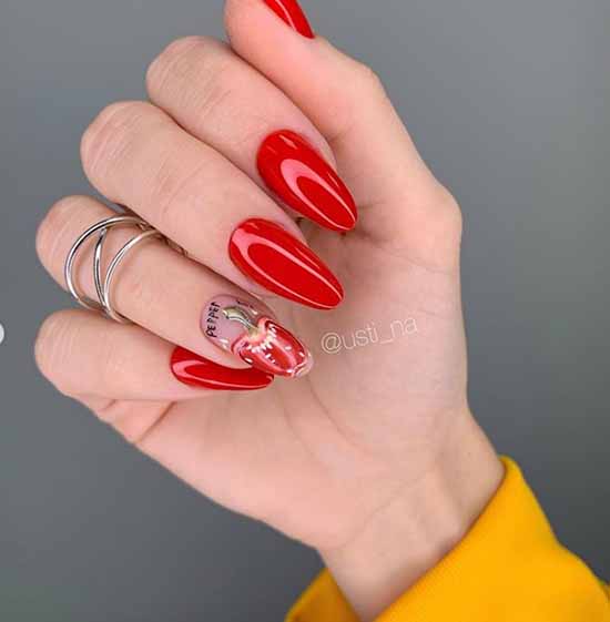 Manicure with fruits 2021: photo novelties of nail design