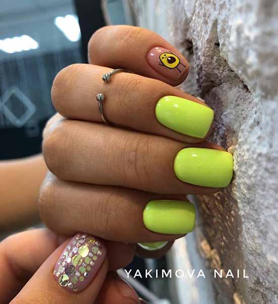 Manicure with fruits 2021: photo novelties of nail design