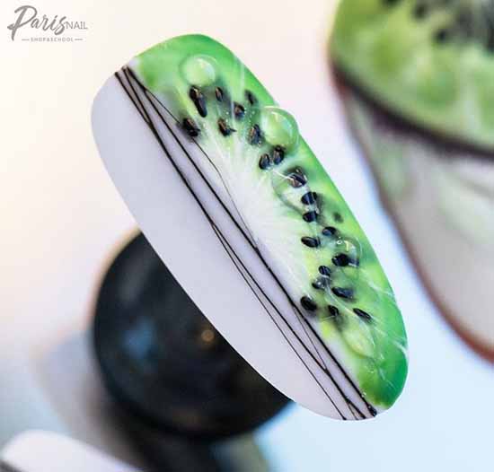 Manicure with fruits 2021: photo novelties of nail design