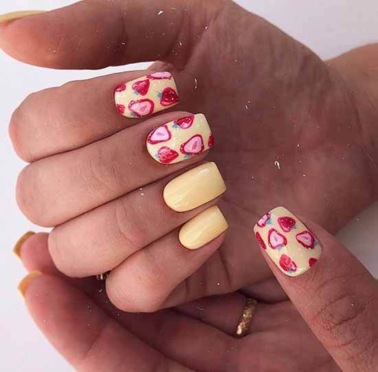 Manicure with fruits 2021: photo novelties of nail design